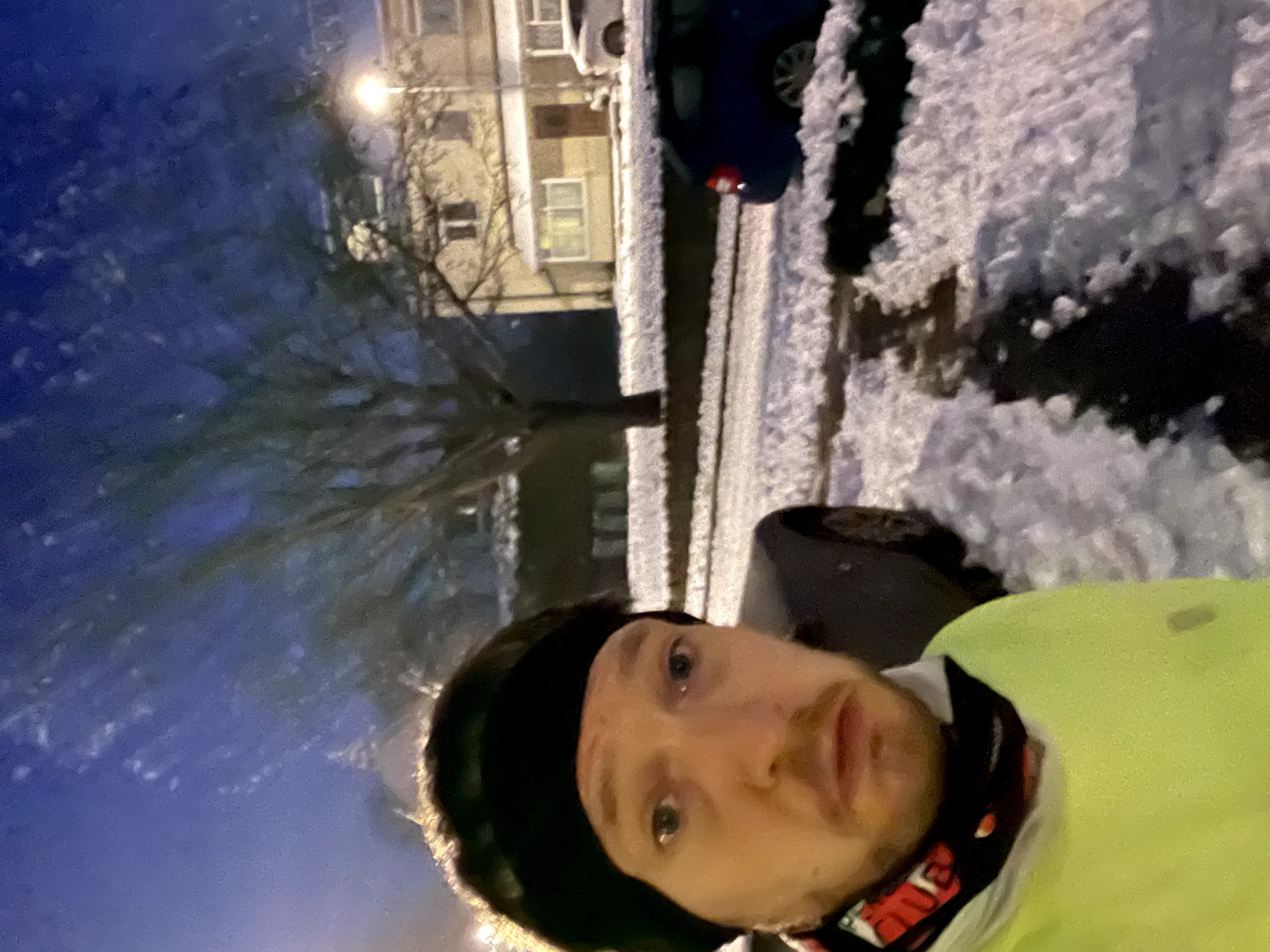 Running in the snow